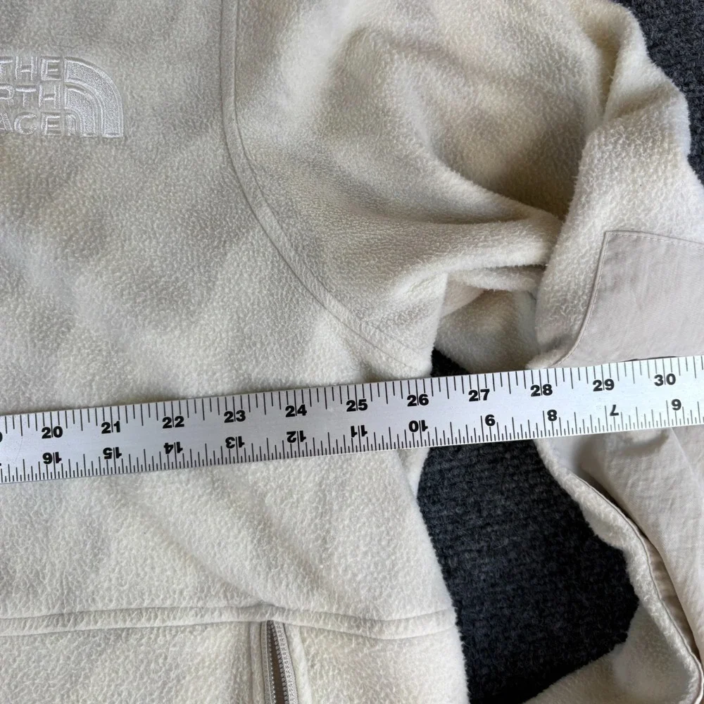 The North Face TKA Kataka Fleece Jacket Mens XL Beige Printed Half Zip Pullover